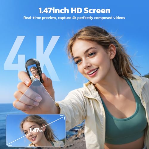 CAMWORLD 4K Mini Body Camera with HD screen