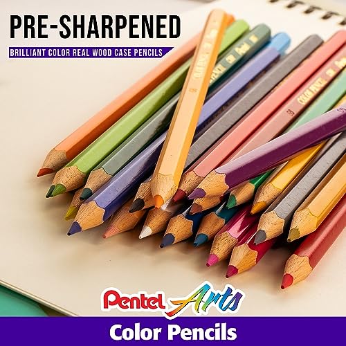 Close-up of blended shades using Pentel Arts Colored Pencils