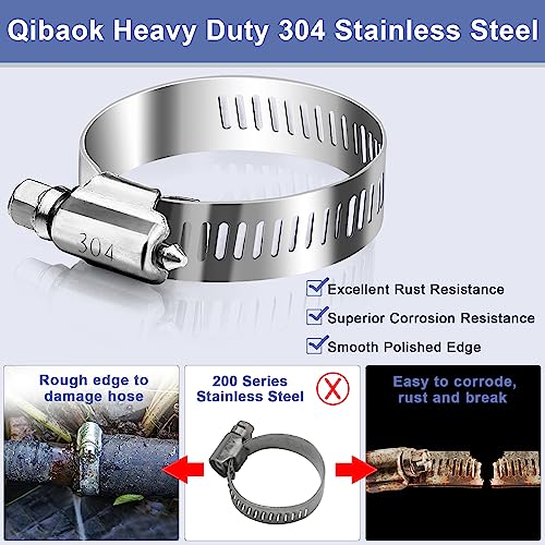 Qibaok hose clamps organized in a storage container