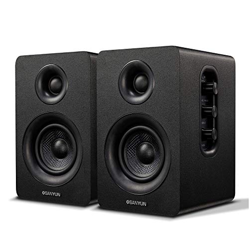 Sanyun SW208 bookshelf speaker front view