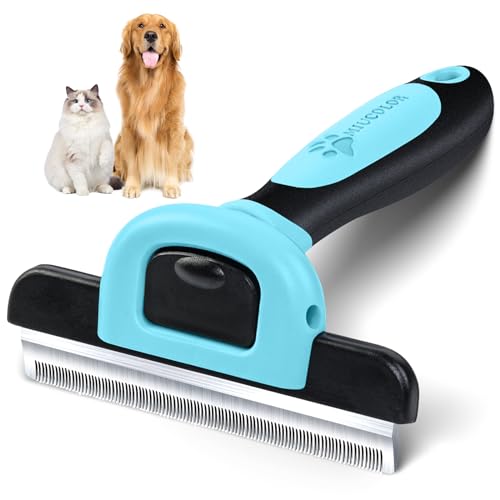 MIU COLOR Pet Grooming Brush Blue profile view