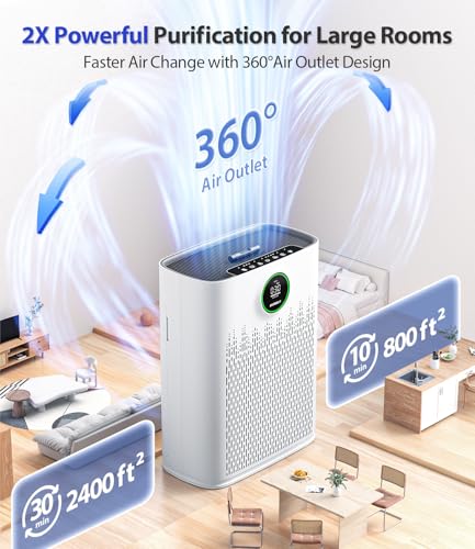 Air purifier digital air quality display