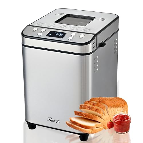 Rosewill 25-in-1 bread maker silver exterior