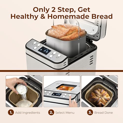 Interior nonstick bread pan with kneading paddle