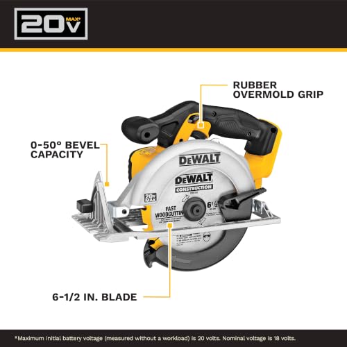 Yellow DEWALT circular saw rubber handle