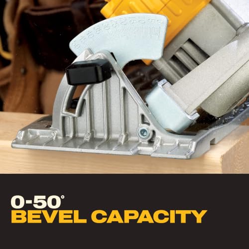 Blade side of 6-1/2 inch DEWALT saw
