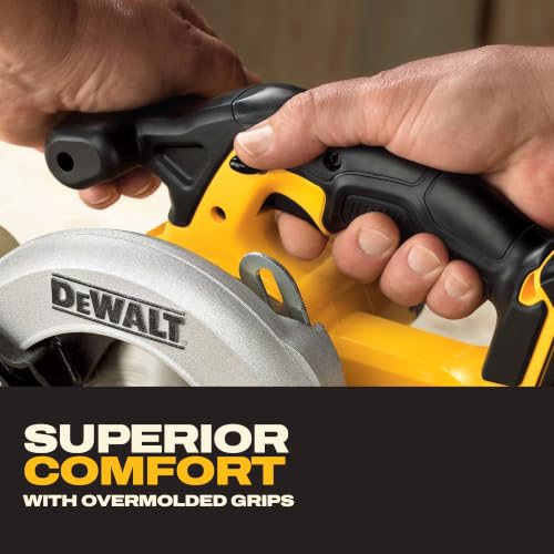 DEWALT circular saw in a workshop setting