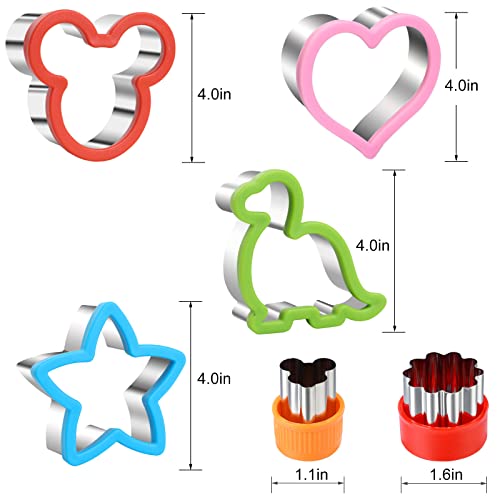 Four large sandwich mold shapes