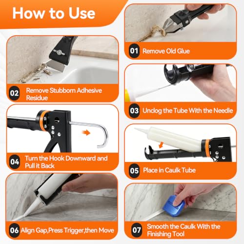 Caulk gun trigger and pressure rod