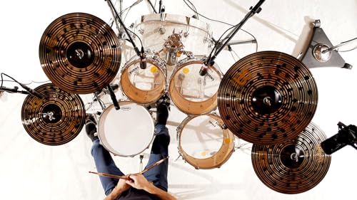 Close up of Meinl Classics Custom Dark finish and lathing