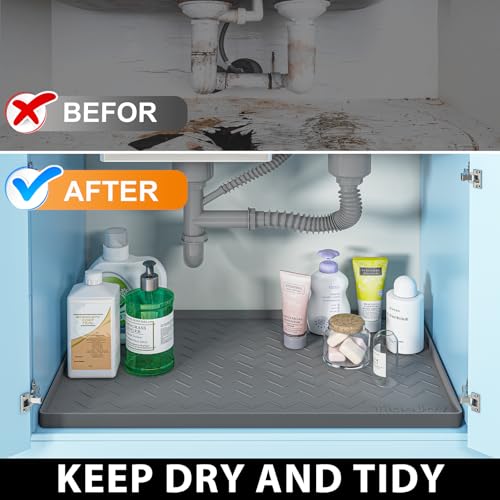 Trimmed silicone mat fitting around pipes