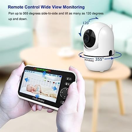 Parent unit showing single-view camera feed