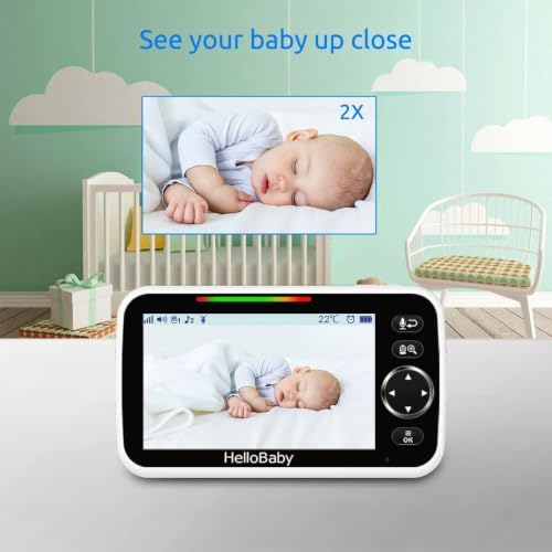 Side profile of HelloBaby 5-inch monitor