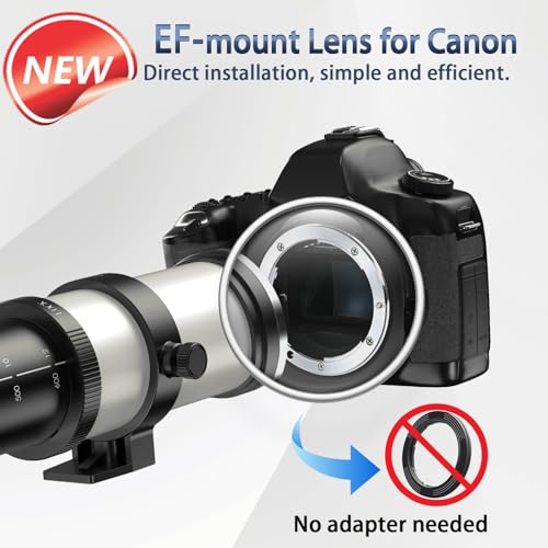 Lightdow manual focus telephoto lens side profile