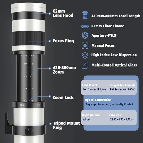Lightdow 420-800mm lens showing EF/EF-S mount