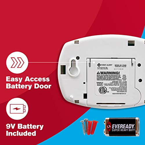 First Alert CO400 battery compartment