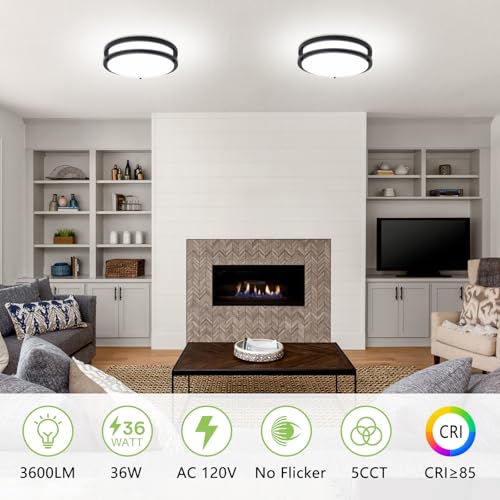 Side profile of AKAARI 12 inch flush mount light