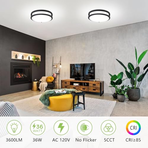 AKAARI LED ceiling light box contents and hardware