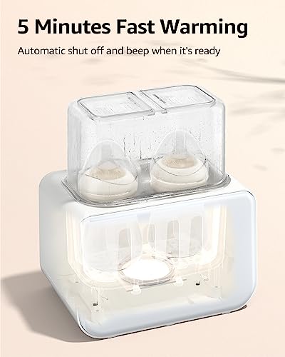 Dual bottle warming feature in action