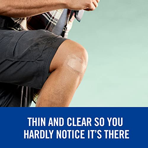 Nexcare bandage applied to a knee