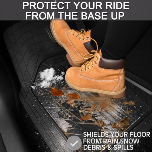 Deep dish waterproof rubber floor liner