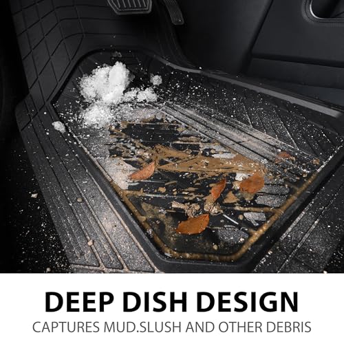 Durable polymer floor liners in black