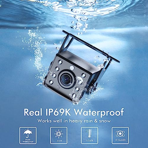 Close-up of the IP69 waterproof camera housing