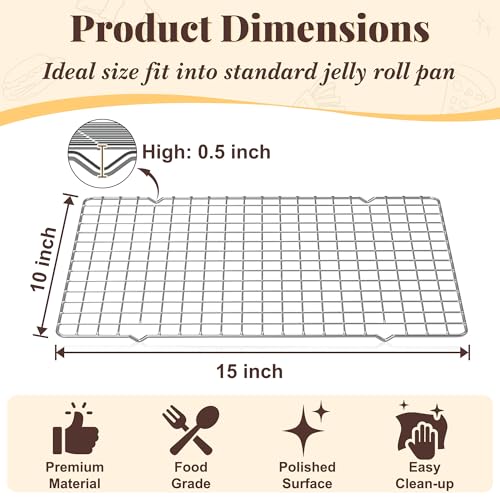 Silver grid wire baking rack top view