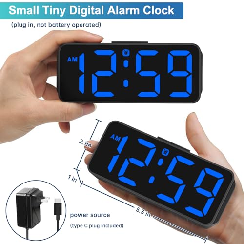 Compact side profile of Peakeep digital clock