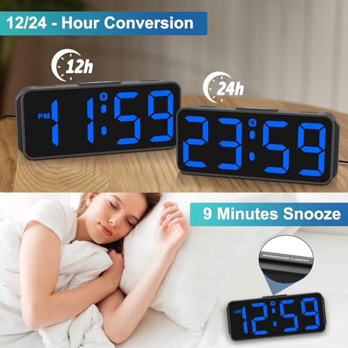 Digital clock display showing brightness settings