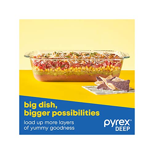 7x11 inch Pyrex deep baking dish with lid