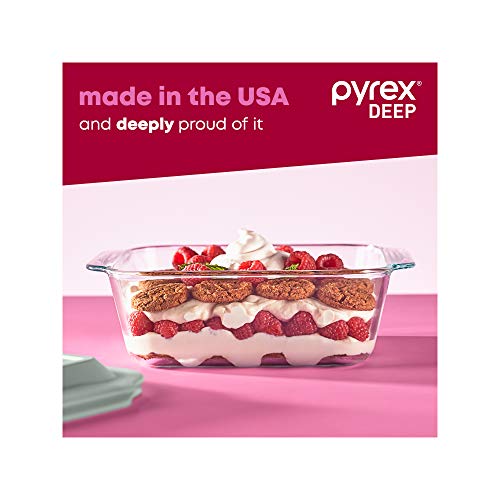 Top view of Pyrex Deep baking dishes