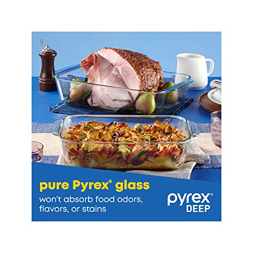 Pyrex glass dishes with lids removed