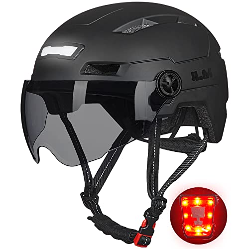ILM Adult Bike Helmet E3-10L Matte Black front view