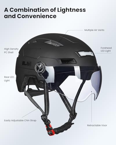 Removable tinted lens on ILM bike helmet