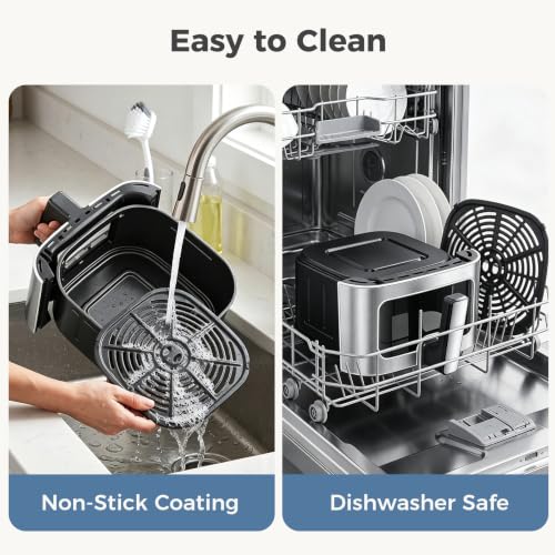 Compact side profile of the DUMOS air fryer