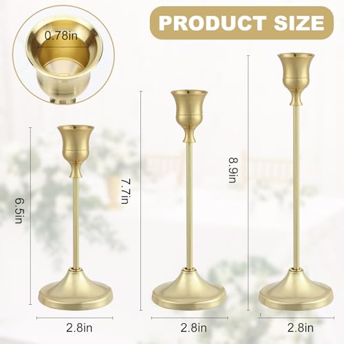 Six piece metal candle holder collection