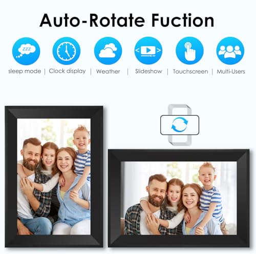 Caxtonz digital frame showing a family photo