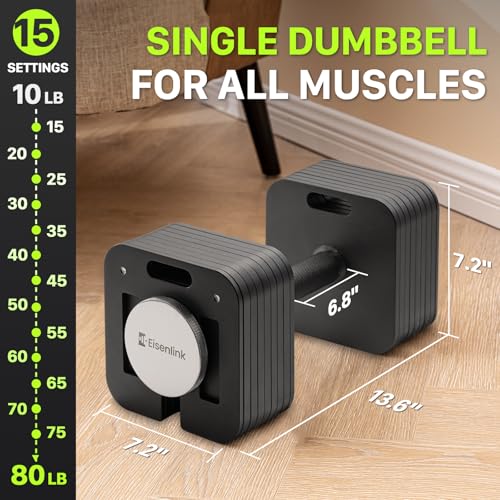 Eisenlink dumbbell knurled handle detail