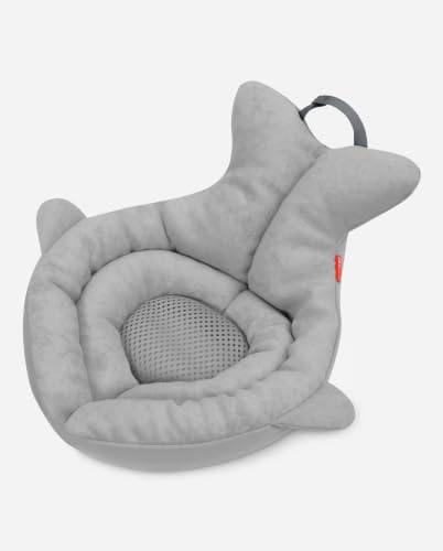 Side view of grey Skip Hop soft sink tub for infants