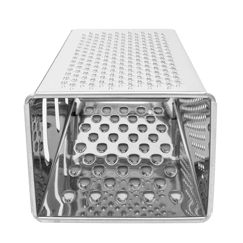 Silver stainless steel kitchen grater