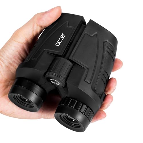 Occer 12x25 Compact Binoculars black front view