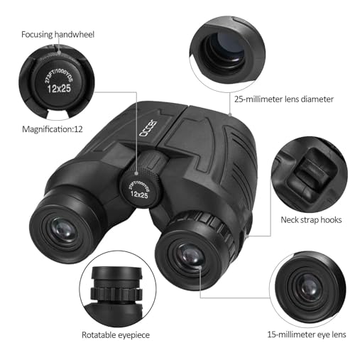 Side profile of Occer compact binoculars