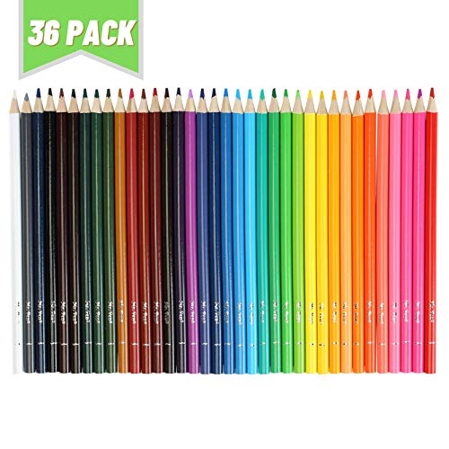 Mr. Pen Colored Pencils for Adult Coloring Books, 36 Pack RQ36 assorted color lineup