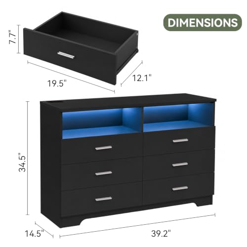 Close up of GEPELCN dresser LED lighting