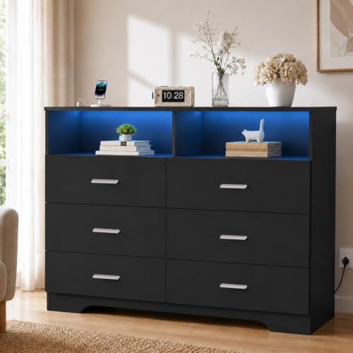 Wooden construction details of GEPELCN black dresser
