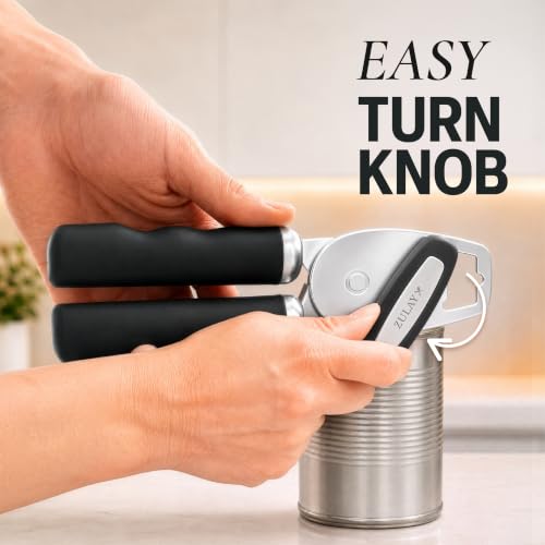 Zulay Kitchen can opener held in hand