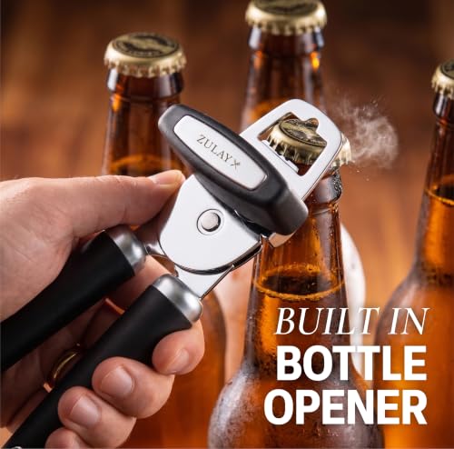 Black manual can opener kitchen tool