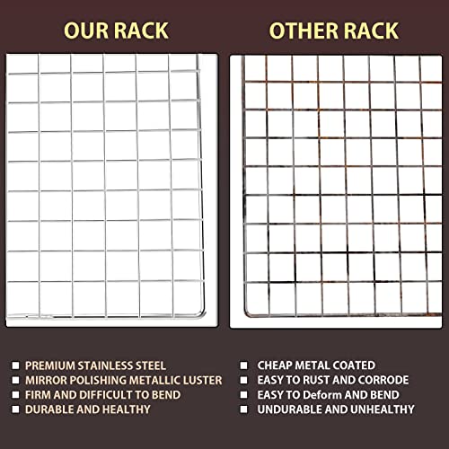 Stainless steel oven rack view