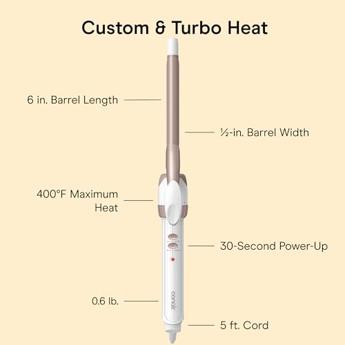 White and rose gold Conair curling iron exterior